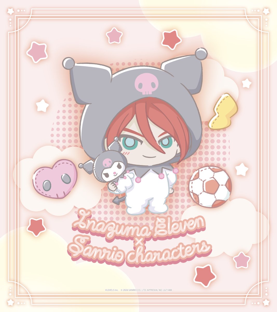 sanrioanist's tweet photo. ⚡コラボイラスト⚡
#イナズマイレブン 英雄たちのヴィクトリーロード×#サンリオキャラクターズ

⚽グラン×クロミ
⚽フィディオ・アルデナ×ポチャッコ

ただいま先行通販受付中✨

📢先行通販：～7/5(日)
https://t.co/DhCUZs3wo1
📢店頭発売：8/14(金)～

#イナイレサンリオキャラコラボ https://t.co/nQx47d9pq2
