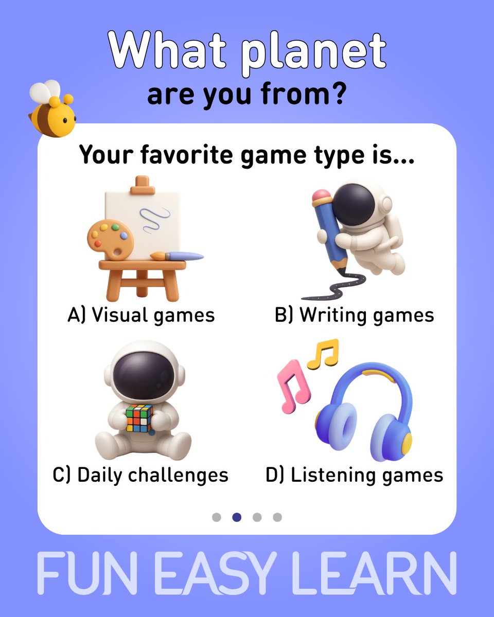 FunEasyLearn's tweet photo. Happy #WorldUFODay!👽

Ever felt like an #alien while learning a new #language? Let’s find what #languagelearning planet are YOU from!🪐

Take our quiz, count your answers, &amp; check the thread for your result👇 https://t.co/M3rvTW7ISp