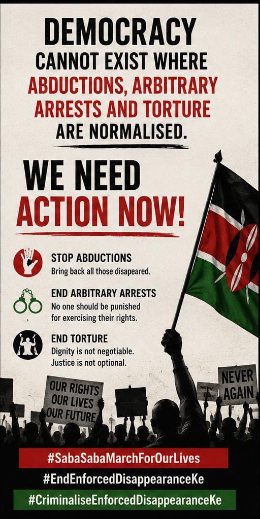 YunOduor71588's tweet photo. Abduction is a violation of human rights. Enough is enough. #StopAbduction
@DefendersKE @UhaiWetu @social_wg @FrontLineHRD https://t.co/mFL5ddl7ox