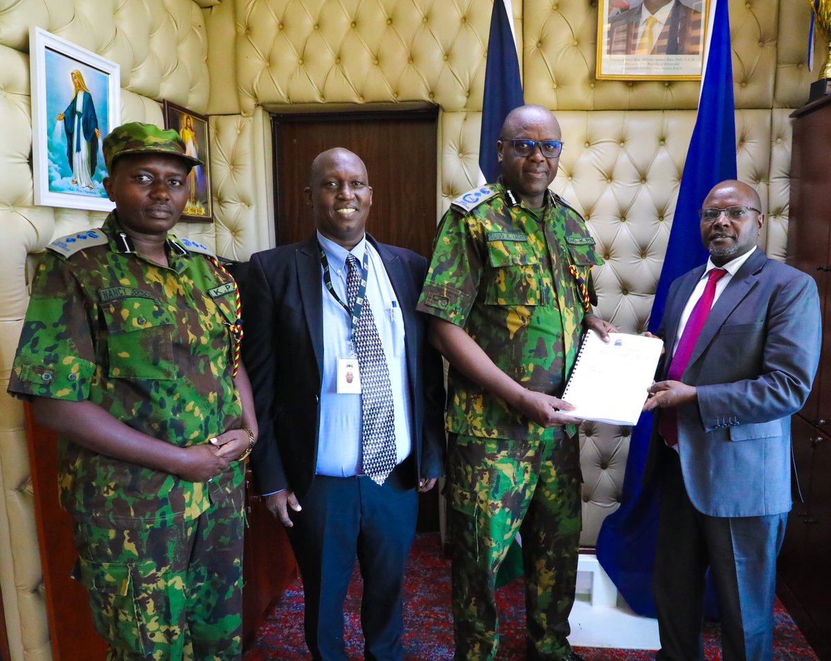 KeRRA_Ke's tweet photo. The KeRRA Director General, Eng. J.K. Magondu, together with the Deputy Director in charge of the Axle Load Control Unit, Eng. John W. Mativo, today held a meeting with the Deputy Inspector General of Police –KPS, Mr. Eliud K. Lagat, CBS.

The meeting focused on establishing a structured framework for collaboration in the management of KeRRA's four virtual weighbridges and ten mobile weighbridges across the country and the partnership aims to strengthen enforcement and ensure motorists comply with the axle load control regulations and guidelines prescribed under the Traffic Act (Cap. 403)