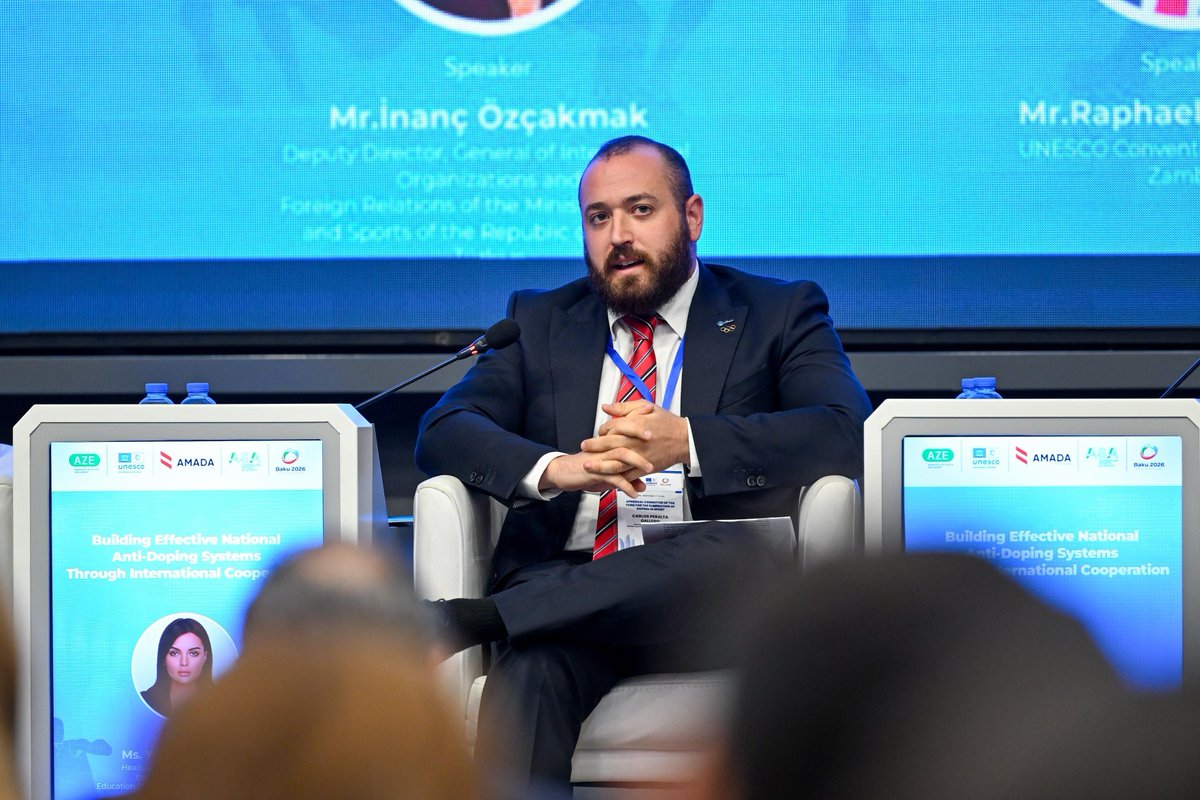 CELAD_esp's tweet photo. Continuamos reforzando el papel de España en la lucha internacional contra el dopaje.

Nuestro director, Carlos Peralta, ha participado esta semana en Bakú (Azerbaiyán) en los principales encuentros organizados por la @UNESCO  sobre deporte limpio, cooperación internacional y educación antidopaje.

Seguimos trabajando para impulsar un deporte más íntegro, saludable y basado en los valores del juego limpio.

🔗 Más información en: https://t.co/3z9gIhNSGd

#DeporteLimpio #PlayTrue #Antidopaje #UNESCO