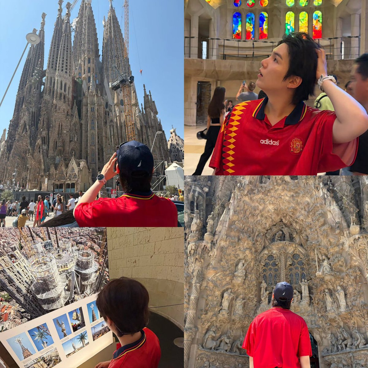 aegyoeobta's tweet photo. oh yoongi 😭 my beloved architecture nerd got to visit sagrada familia, the unfinished church and a masterpiece by antoni gaudi! a long time dream of his! im so happy for him!!! https://t.co/IdAQNadZiD