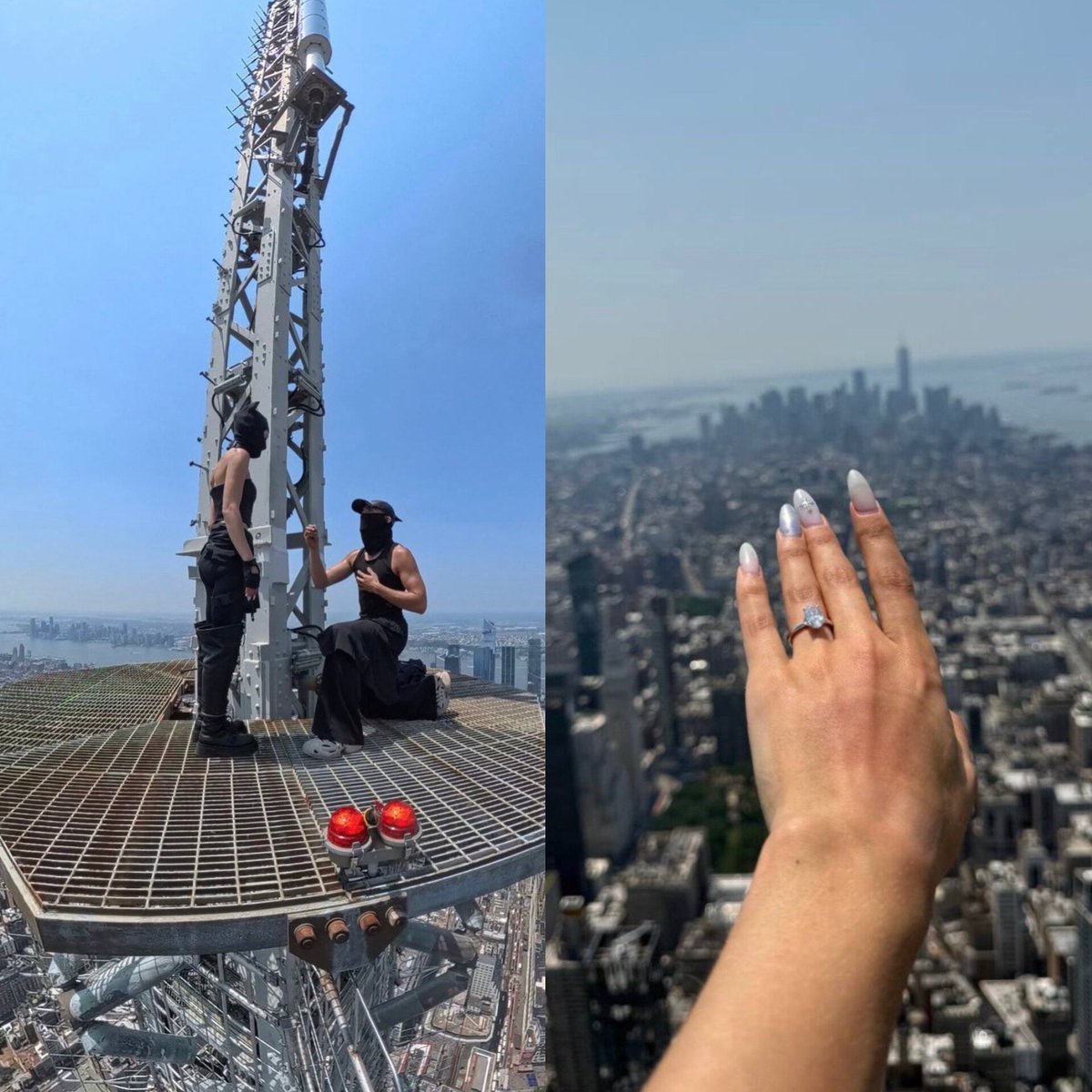 RedMedia_us's tweet photo. Angela Nikolau and Ivan Kuznetsov the couple who went viral for illegally climbing the to the top of the Empire state building have been arrested and charged. https://t.co/oqVEPuBtUz