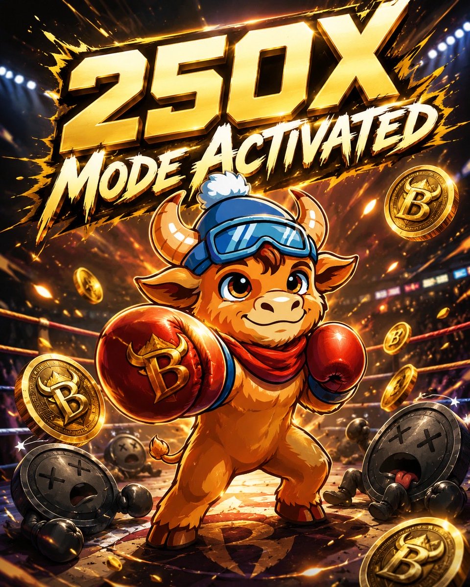 bullskicoin's tweet photo. 250X mode activated.
Bears got knocked out. 🥊🐂
BULLISH BY DEFAULT.

#BULLSKI #Crypto #MemeCoin #BullRun #Presale #ToTheMoon #CryptoCommunity https://t.co/PYCtTGBB9b