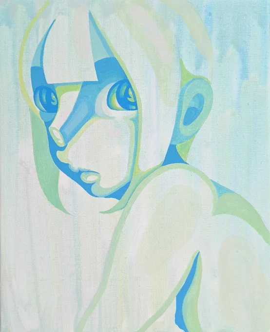 『ART PIECE FOR TOILET EXHIBITION VOL.4』 に出品している作品です。⁡ ⁡作品名:知らない方が良かった⁡ ⁡F3キャンバス、ジェッソ、アクリルガッシュ⁡ ⁡ 『ART PIECE FOR TOILET EXHIBITION VOL.4』は7月7日まで開催中です ぜひお越しください