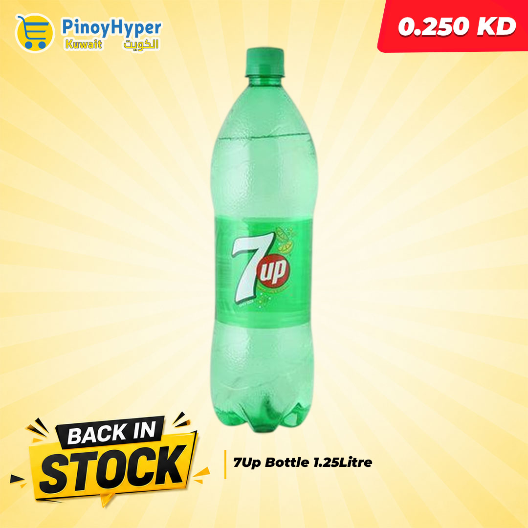 PinoyHyper's tweet photo. 🇰🇼 Back in Stock 🇰🇼
7Up Bottle 1.25Litre
Your favorite Pinoy groceries delivered anywhere in Kuwait 🚛
🛒 Order now!
#pinoyhyper #ofwkuwait #onlinegrocery #pinoyfood https://t.co/67FeybVg8j