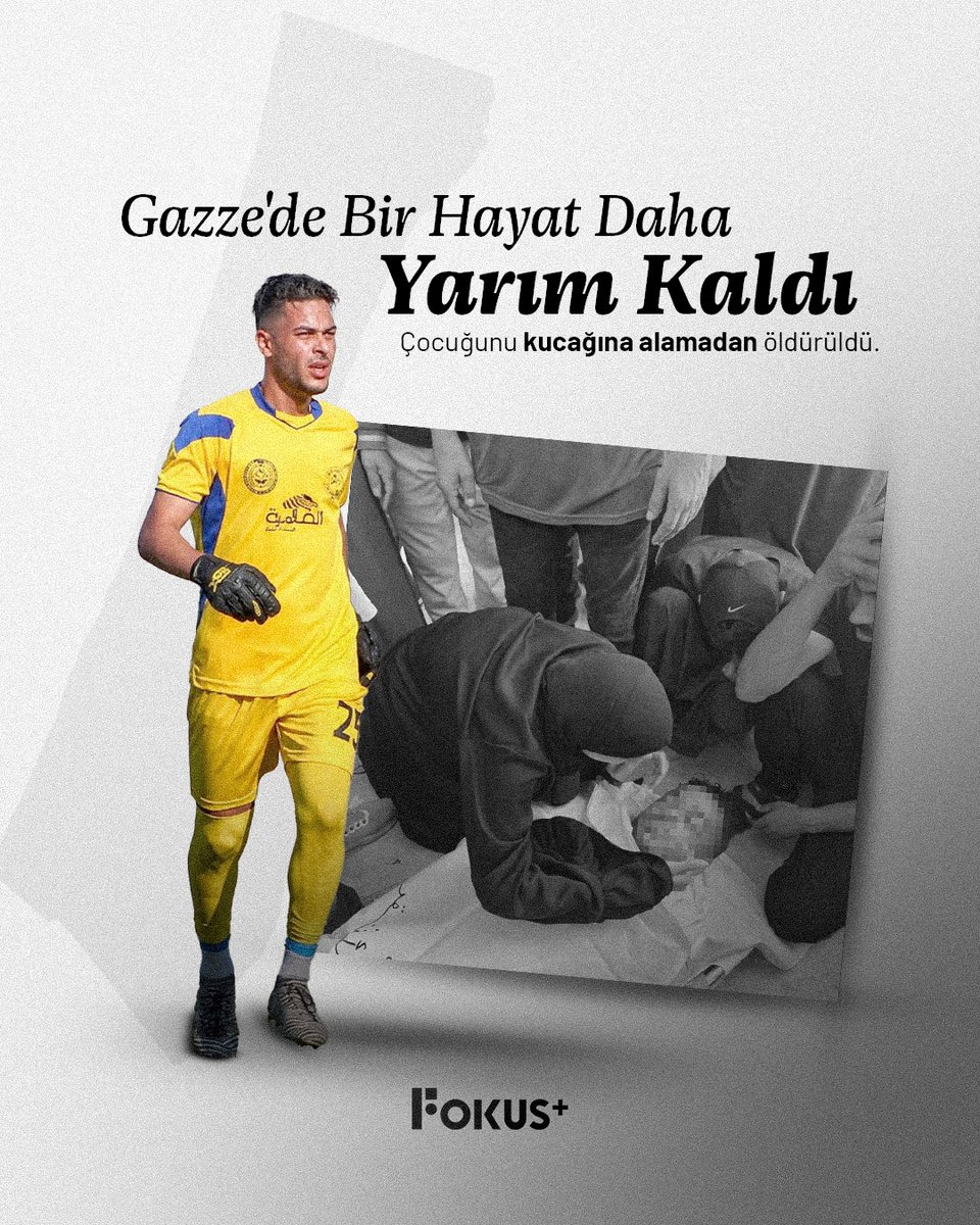 fokusplusnet's tweet photo. ➕ Filistinli kaleci Salim el-Aşkar, Gazze’de İsrail askerlerinin açtığı ateş sonucu hayatını kaybetti.

▪️ 32 yaşındaki el-Aşkar, Khadamat Khan Younis takımının kalecisiydi.

▪️ Sadece 5 ay önce evlenmişti. Eşi çocuklarını dünyaya getirmeye hazırlanıyor.

▪️ Filistin Futbol Federasyonu’na göre Ekim 2023’ten bu yana Filistin spor camiasından 1000’i aşkın kişi öldürüldü. Bunların yüzlercesi futbolcuydu.

▪️ İsrail saldırılarında bir sporcu daha hayattan koparıldı.