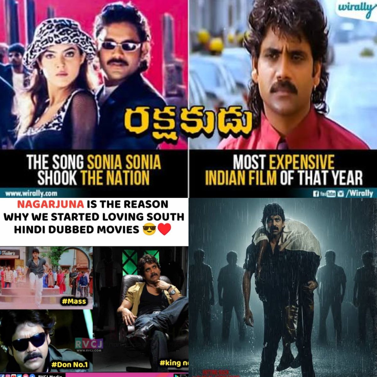 SravanPk4's tweet photo. Oka hero ki oka Pan India Cult Bomma undatame goppa alantidi King Nag has 3 Pan Indian Cults with 3 debut directors

80's Debut Director #Shiva
90's Debut Director #Rakshakudu
00's Debut Director #Mass

One and only true Pan Indian Star
Inkevadivalla kadu 🤙
#Nagarjuna 👑👑👑 https://t.co/52WWxvqUs2