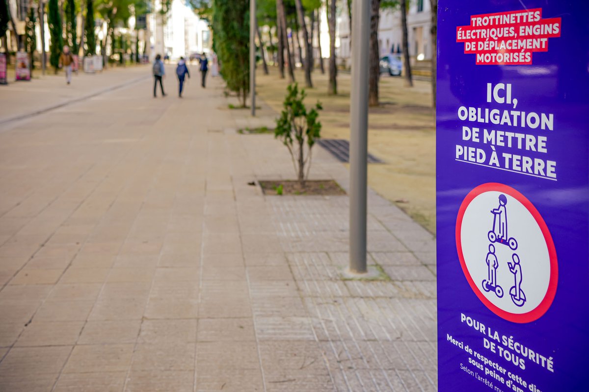 PMMontpellier's tweet photo. 🚔 Hier #Comédie
👮 Opération sur l’aire piétonne pour faire respecter l’arrêté municipal relatif aux Engins de Déplacement Personnel Motorisés (trottinettes etc.)
🛂 11 verbalisations (défaut d’assurance et manquement aux règles de circulation)
➡️ Pour un espace public partagé https://t.co/tKMoWj6Npj