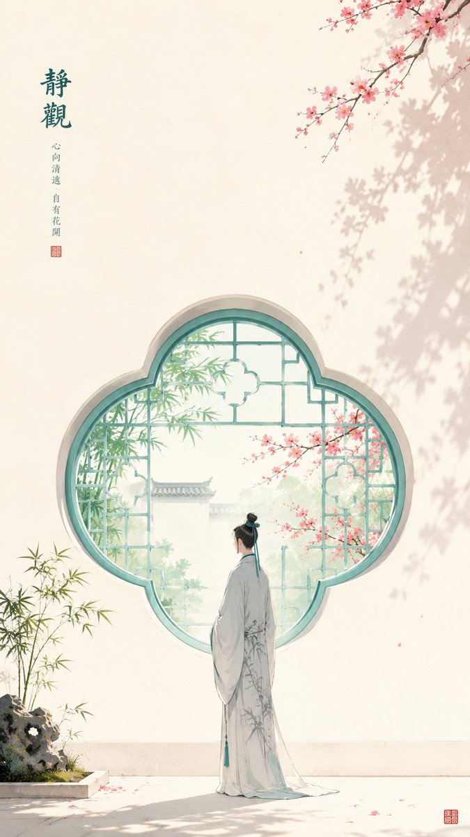 Oriental Zen Minimalist Poster