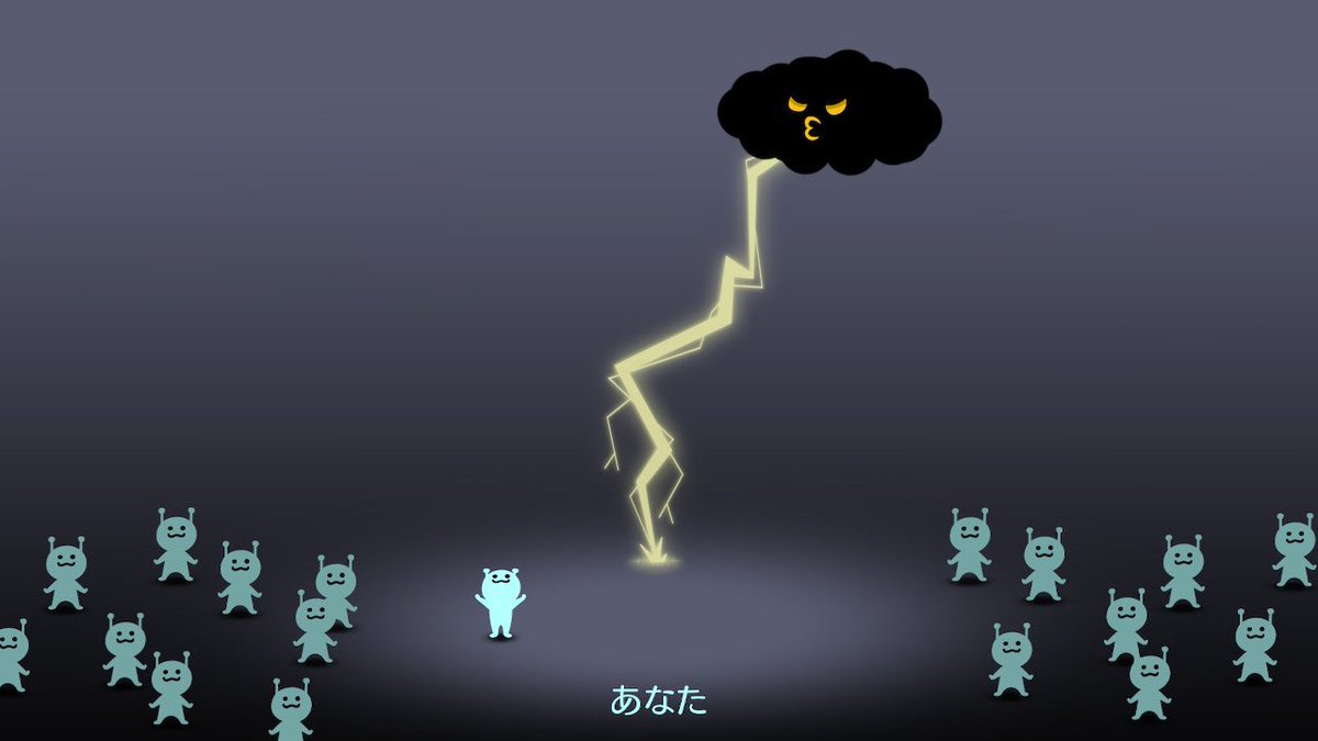 LongLong5000's tweet photo. リズム天国やってたら、シンロンにピッタリなゲーム出てきた🤣🤣🤣
雷を避ける宇宙人のゲームなんだけど、宇宙人の口がシンロンだし、雷とコラボするとかほんと奇跡すぎる🌩️（笑）（笑）
集合でいるの可愛すぎんか？？ https://t.co/5Ye9bOZGLc