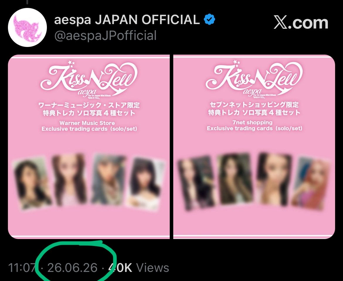 movingcastle___'s tweet photo. illit posted in 23rd june
Aespa had hinted the concept pictures on 26th june

You rlly think aespa did a whole photoshoot in 3 days, printed out photocards, made pre-order deals with japanese shops etc just to copy iIIit?

Shut the fuck up bitch https://t.co/POQcpGdxuo