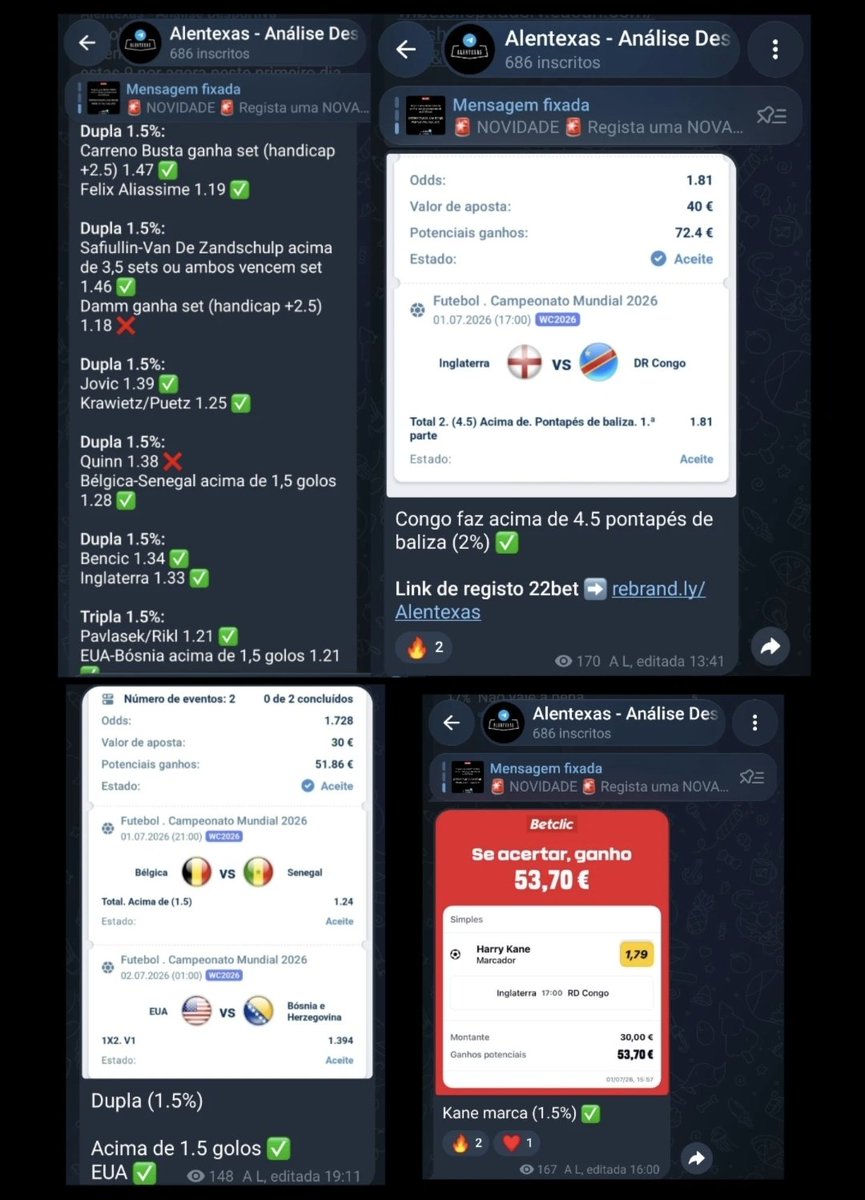 TipsAlentexas's tweet photo. Começámos Julho da mesmo forma que terminou Junho, em lucro! 12 apostas deram 8 Greens e +80€.

Canal totalmente grátis, vê por ti: https://t.co/eLEuQwr7gi https://t.co/rwPflqq27V