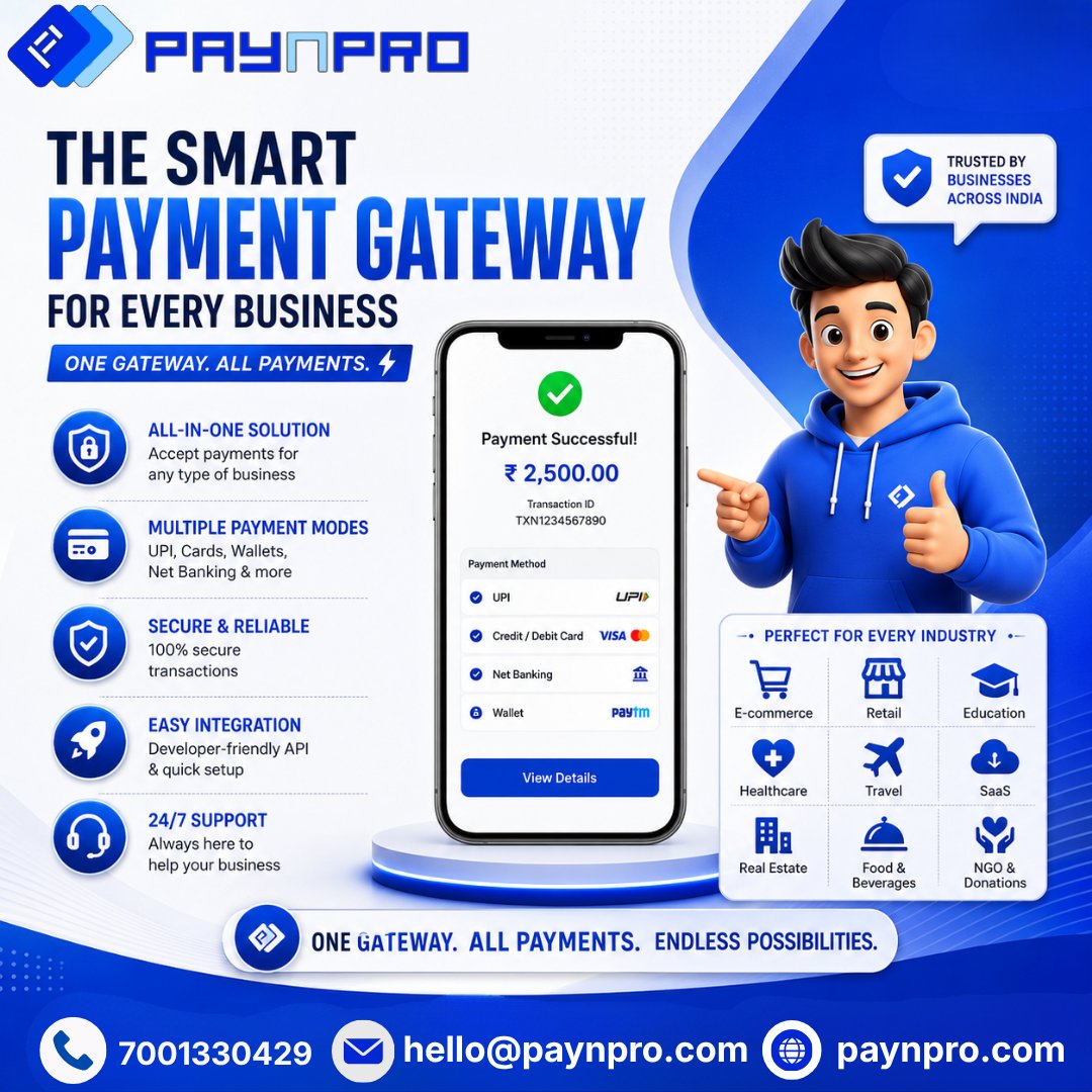 paynpro's tweet photo. ✅ Payment Successful. ₹2,500. ⚡  PayNPro — The Smart Payment Gateway for every business in India. 🇮🇳💙  UPI · Cards · Wallets · Net Banking 100% Secure · Easy API · 24/7 Support  One Gateway. All Payments. 🔐🚀 👇
 https://t.co/N6cz6w70nu

#PayNPro #PaymentGateway #FinTech https://t.co/LJtKK2Saph