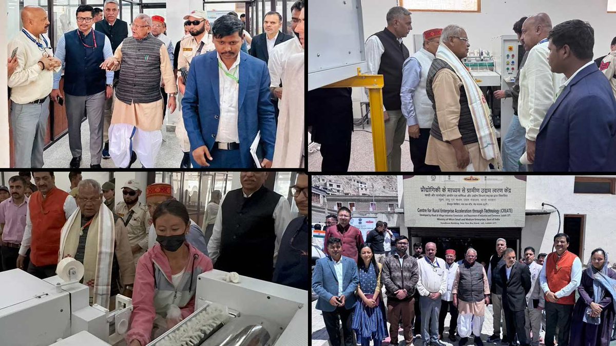 knnindia's tweet photo. MSME Minister Jitan Ram Manjhi Visits KVIC and SEWA Centres to Bolster Local Artisans in Ladakh

#MSMELadakh #MSMEIndia #UdyamRegistration #KVIC #PMEGP #SEWA #SkillDevelopment #RuralEnterprise #LadakhEconomy @minmsme @jitanrmanjhi 

https://t.co/ihUcESnS89 https://t.co/v3pNDX53ZB