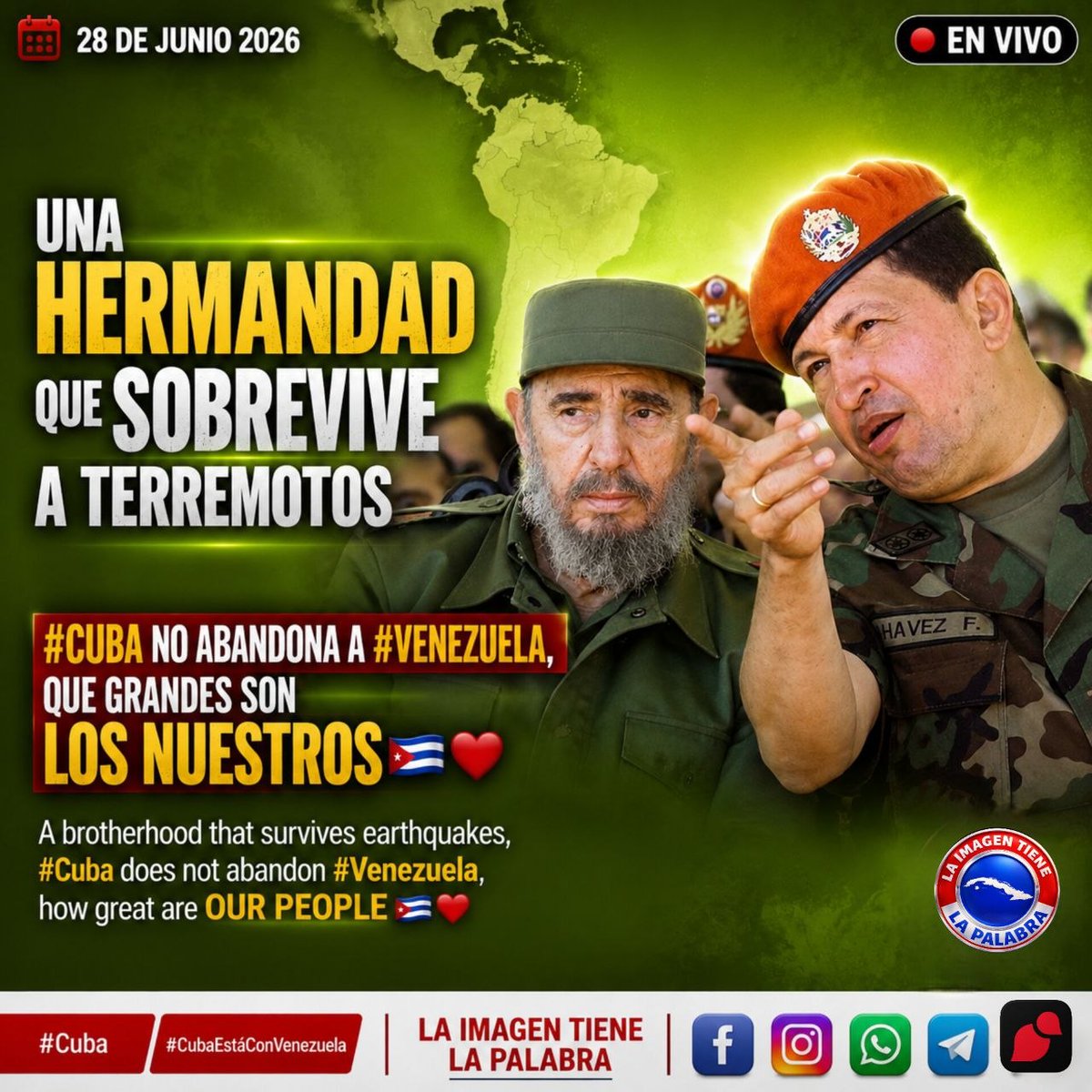 FirmeCastro's tweet photo. #CubaEstáConVenezuela https://t.co/fPNWV2dlGC