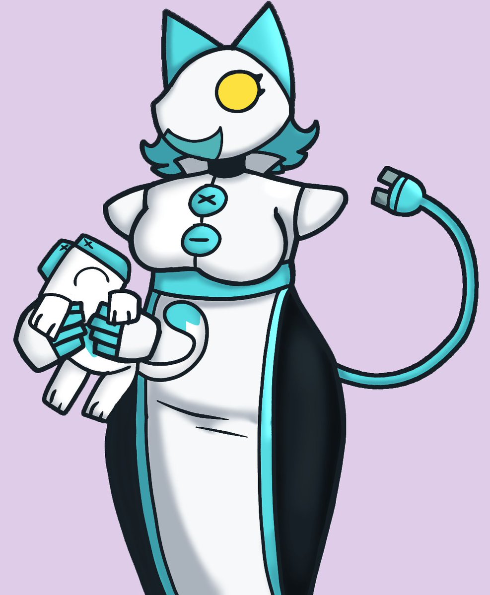 sacredheartq4's tweet photo. tasque manager holding a lil tasque :3 #deltarune https://t.co/iDov5MQGvW