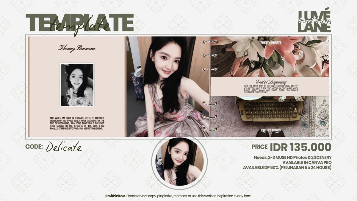 withinluve's tweet photo. ㅤ
Hai! Kali ini aku bawa 4 template layout ready to use yang bisa di-take sekarang juga via DM atau Tele! ✨

Semuanya dalam format Canva Pro dan sudah termasuk bonus Pinterest board, ya. Feel free buat tanya-tanya dulu! #bealanja

Kindly check alt for details! Thank you. <3
ㅤ https://t.co/wo7wqNRFuk
