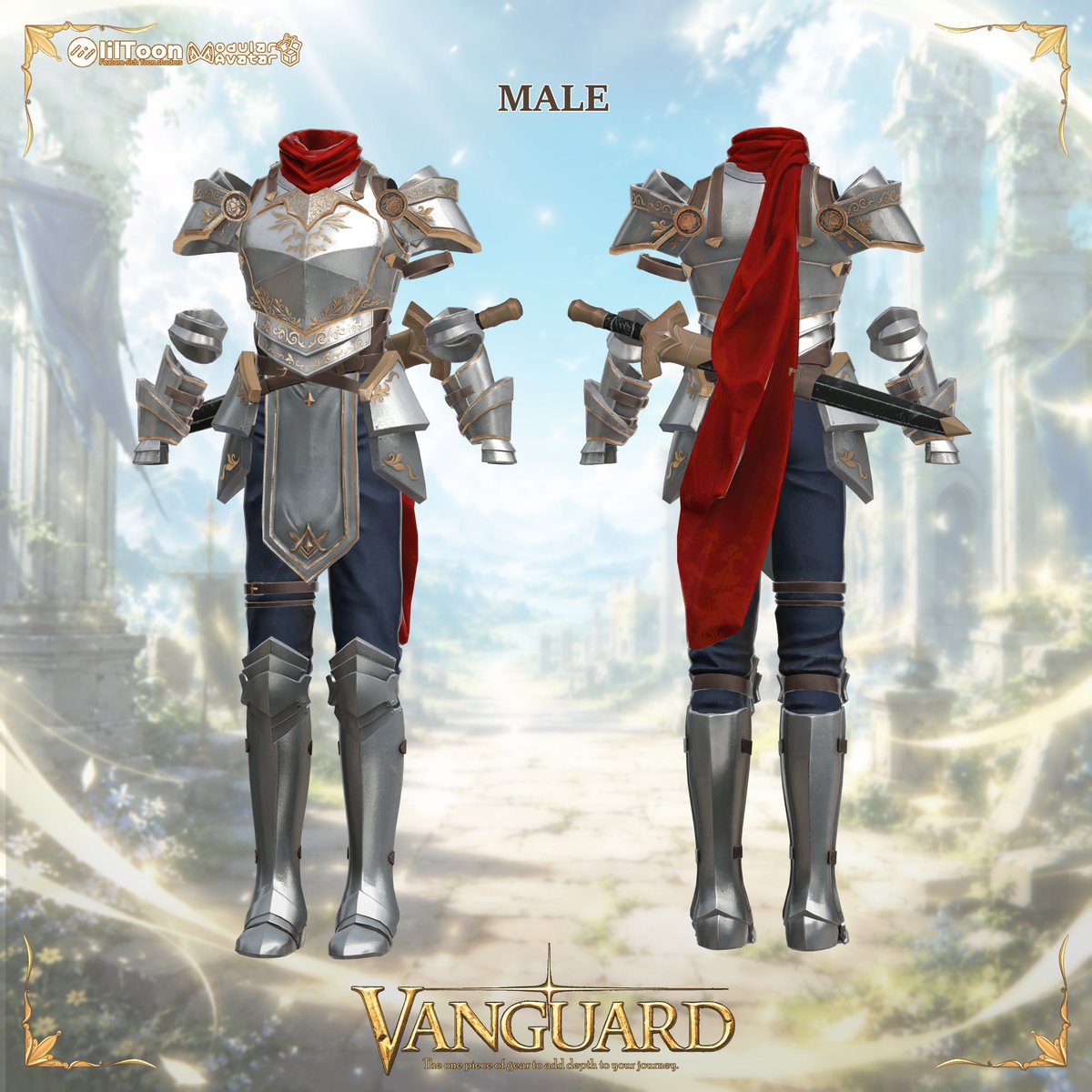 gimjaeg35786175's tweet photo. 🎁 RT+Follow & 30% OFF Sale!

New item [Vanguard] has been released! ✨

https://t.co/mf0VU0JYjP

[VANGUARD] released: A high-quality fantasy adventurer-themed knight outfit! ⚔️
Features intricate armor design and immersive, special interactive gimmicks.

✨ PRESENT EVENT
🎁 3 winners will receive the full set (RT + Follow)
🔥 Plus, 1 additional winner for every 100 LIKES!

💸 Limited Time 30% OFF Sale!
~ 07/05 24:00 JST 📸

#booth_pm #VRChat #DragonSaga_3D