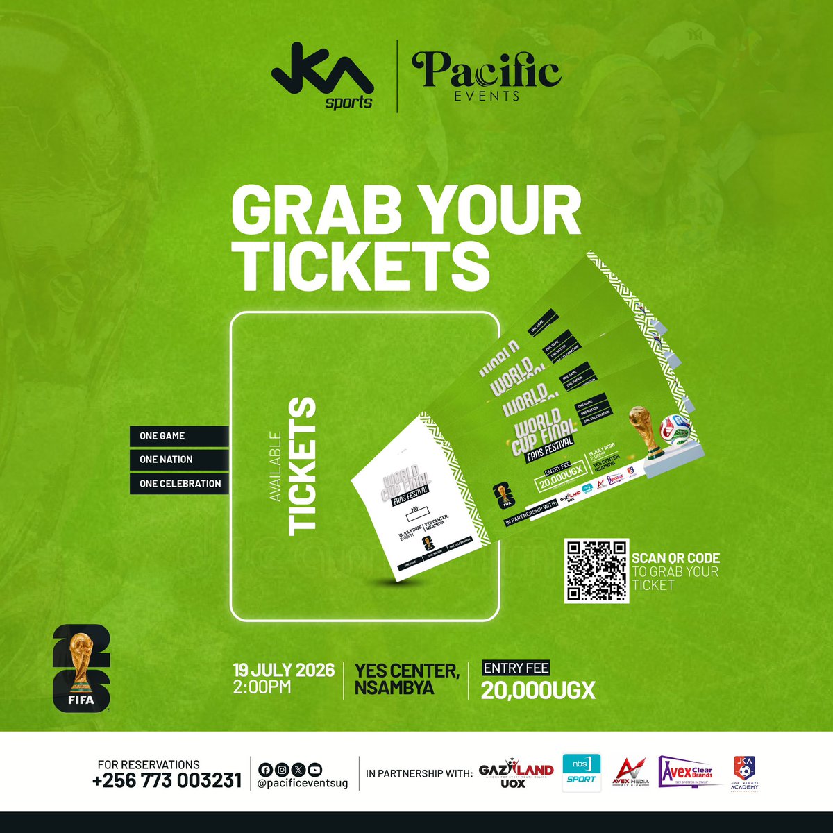 FanfestUg's tweet photo. Naye Muvubuka omanyi your ticket to the World Cup Finals festival can unlock unlimited experience at the NewYork New Jersey Stadium  for you?

Grab your ticket on https://t.co/AKnof3QBVB and join this unforgettable experience 

#WorlCupFinalsNsambya
#FansFestivalUg https://t.co/1SFwlPyHW0