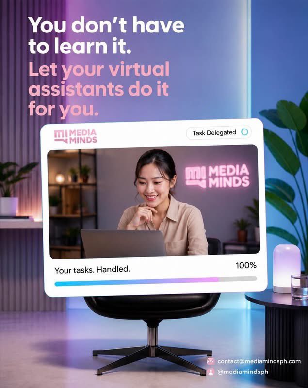 MediaMindsPH's tweet photo. You don't have to learn it.
Let your virtual assistants do it for you. https://t.co/8KFtXffFqK
