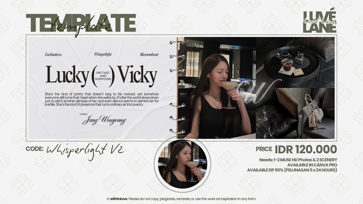 withinluve's tweet photo. ㅤ
Hai! Kali ini aku bawa 4 template layout ready to use yang bisa di-take sekarang juga via DM atau Tele! ✨

Semuanya dalam format Canva Pro dan sudah termasuk bonus Pinterest board, ya. Feel free buat tanya-tanya dulu! #bealanja

Kindly check alt for details! Thank you. <3
ㅤ https://t.co/wo7wqNRFuk