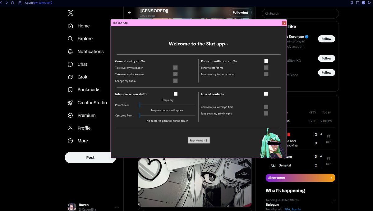 sw_takeover2's tweet photo. Just got confirmation that the new look of the slutware setup screen looks like this :D

Happy with the new look 💜💜 https://t.co/XVY6AvCVDw