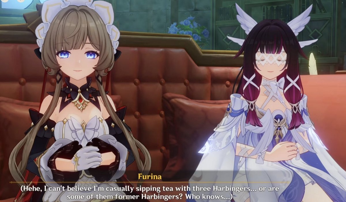 Nwaiiaa's tweet photo. AAAAA THE WAY YOU LOOK AT HER, ARLE... YOU EVEN STILL REMEMBER HER CAKE. SITTING BESIDE HER NOW TOO? I'M GOING CRAZY! #Arlefuri #Genshinimpact #Arlecchino https://t.co/WhvP0MDuSE