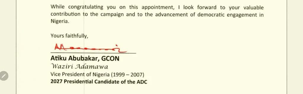 Justiceori's tweet photo. Former VP Atiku Abubakar has appointed Kenneth Okonkwo as his spokesperson for the 2027 elections. https://t.co/BQm14qmEbd