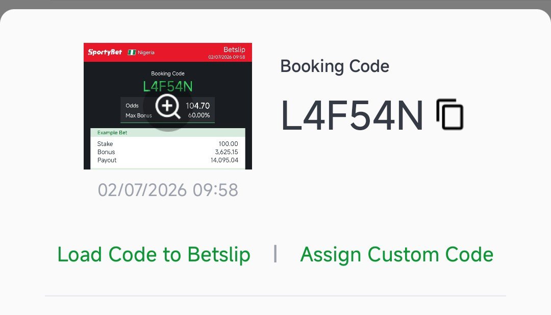 akolawoleire67's tweet photo. Today game 
100 odds 
L4F54N https://t.co/kUK8zJOpgN