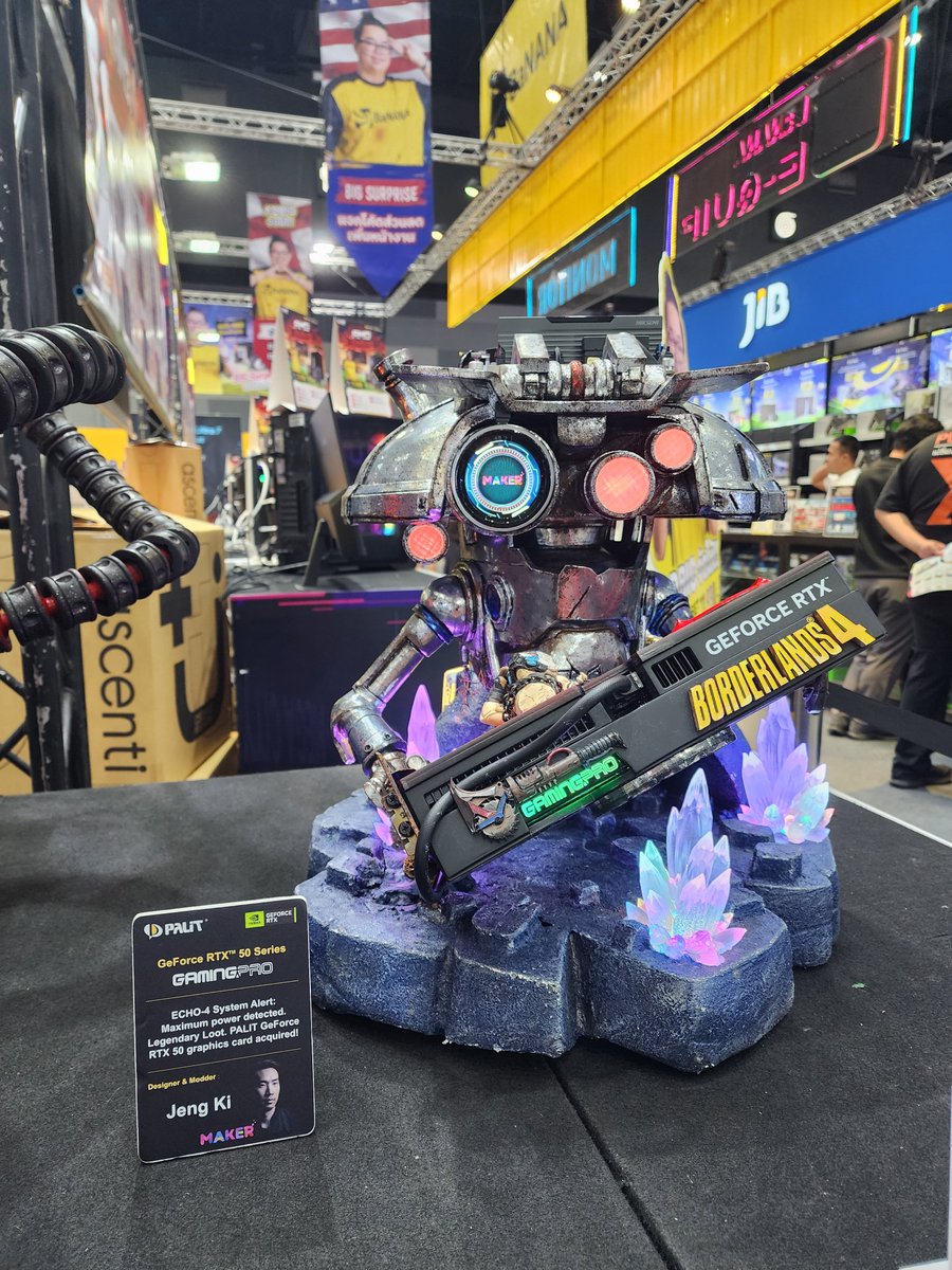 Palit_Global's tweet photo. The #PalitMaker mods—Sentinel and ECHO-4—are showcasing at #Commart, Thailand’s biggest IT exhibition!🚀
If you're attending from July 2nd to July 5th, make sure to drop by and check out these incredible custom builds by the talented modder, Jeng Ki, in person.👀 https://t.co/DjlY4XtozZ