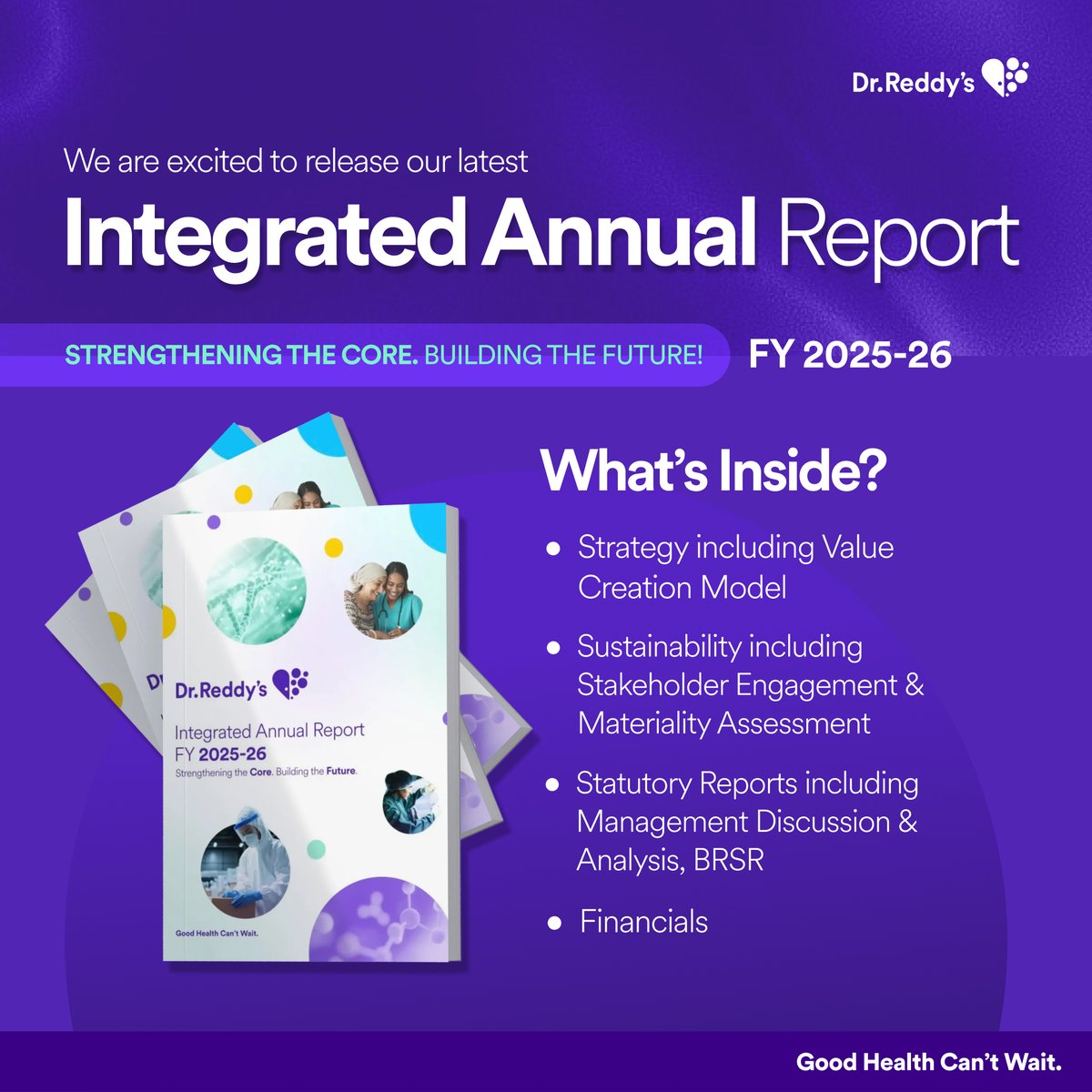 drreddys's tweet photo. Our Integrated Annual Report FY 2025–26 is now out.
To read it, please find the link in the first comment.
#DrReddys #IntegratedAnnualReportFY26 #GoodHealthCantWait #WeAreDrReddys https://t.co/qDLE1PTC5q