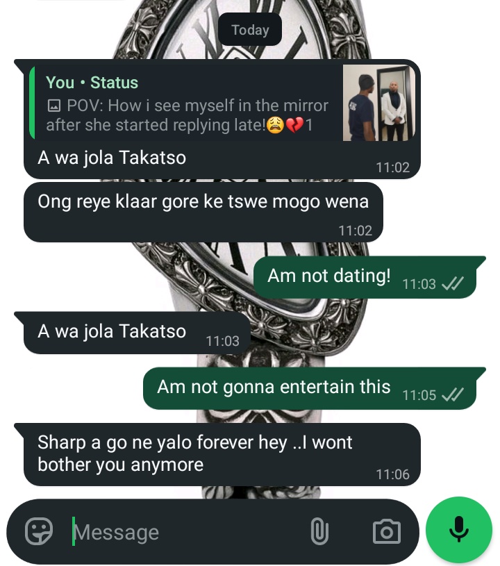 TakatsoMatilo's tweet photo. @Ephraim_Snr Bringing the Nonchalant out https://t.co/w6Oy5b9fzN