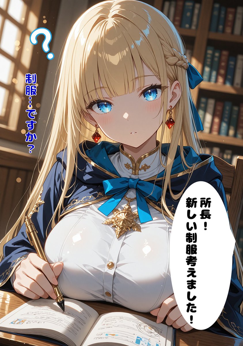 Iris_Lab_main's tweet photo. 皆さんに私の魔法研究所「アイリス・ラボ」の日常を、少しだけお送りしちゃいます🎶(1/2)
もぅ…研究員さんは、いつも変なことばかり考えついて…困っちゃいますね(笑)😅
#AIart #IrisLab https://t.co/1WQlF2gfxE