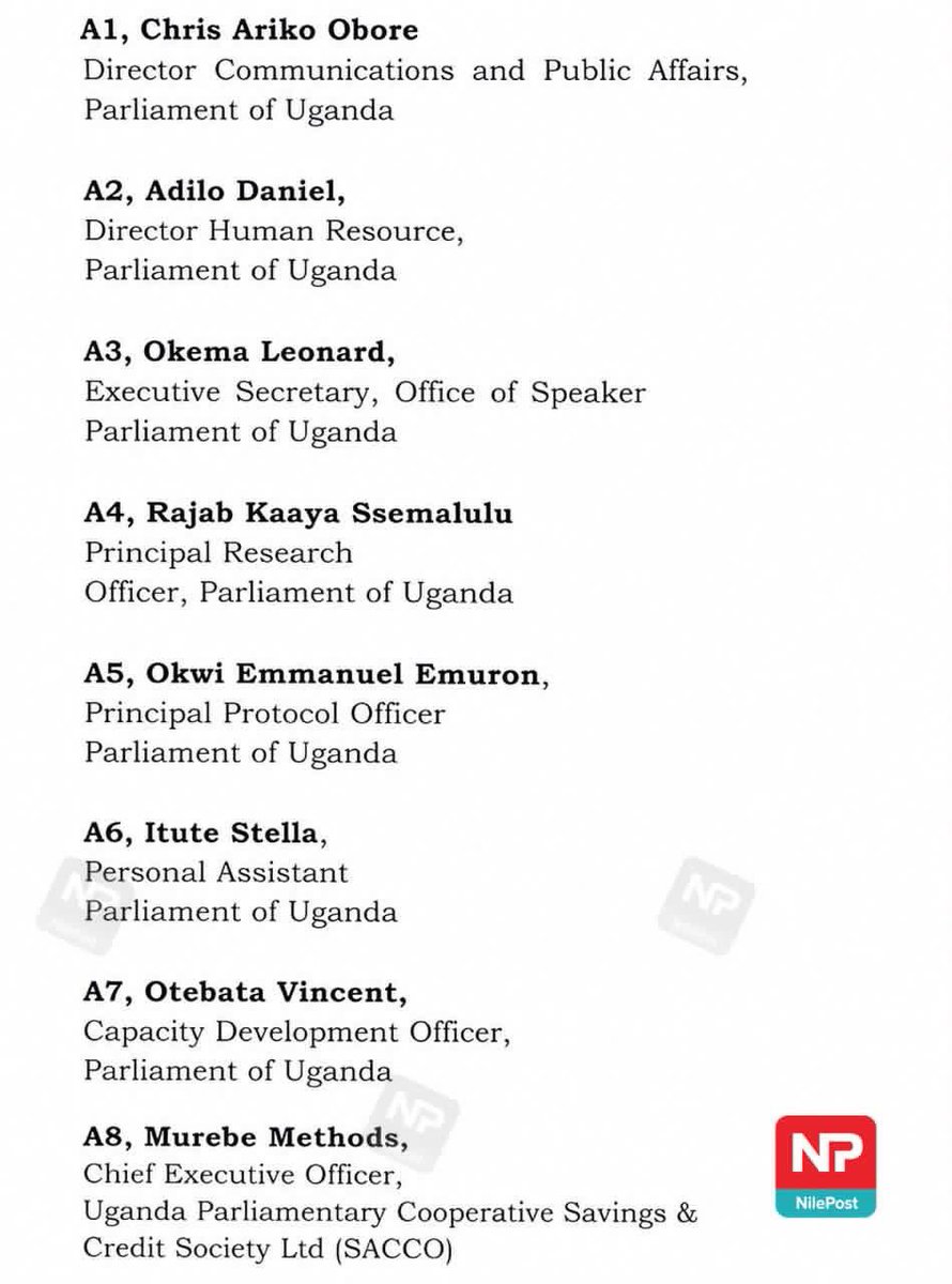 TusiimeSheila's tweet photo. Chris Obore, the Director of Communications and Public Affairs at Parliament of Uganda together with other 7  senior officials have been arrested following an IGG-led operation. 

#NBSUpdates | @nbstv https://t.co/DKO2eesBCd