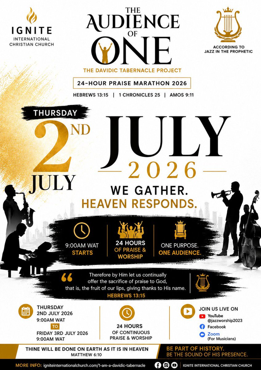AyoAweJoseph's tweet photo. I am currently running a 24h non-stop Praise Marathon, connecting with God's people from all around the globe to give glory to The Most High!! https://t.co/DUODnrJYWp