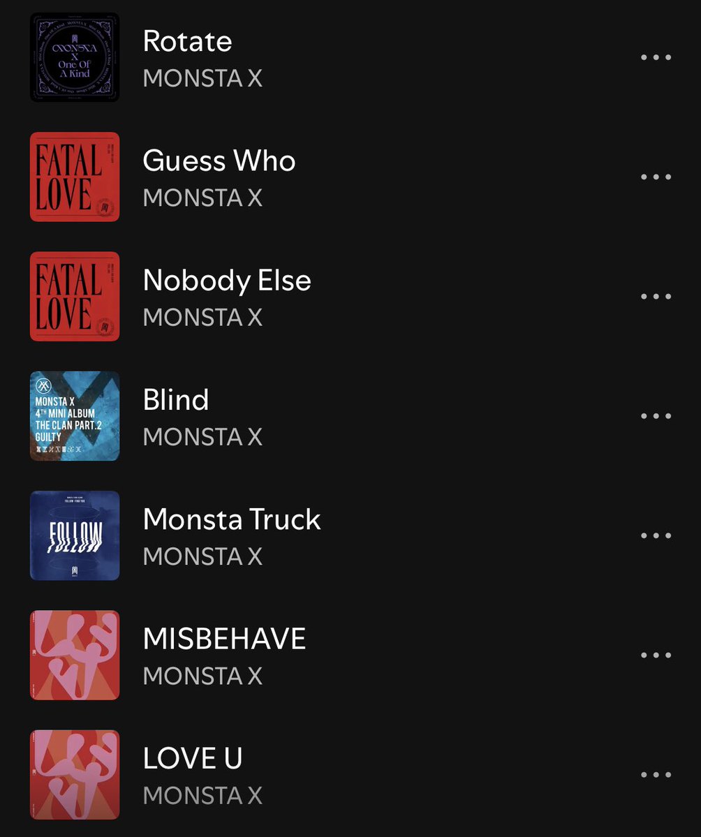 wonniecoenffl's tweet photo. That’s literally Monsta X’s discography https://t.co/O38nVubUQe