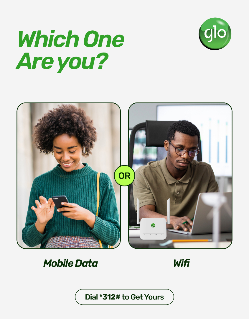 GloWorld's tweet photo. The mobile data vs WiFi conversation never really ends. Both have their place, both have their fans. 

Where do you stand? Tell us in the comments.

Dial *312# to get data offers, or visit any Gloworld office to get a Glo router

#GloUnlimited #ThisorThat #Gloworld https://t.co/iDyDIJsZlb