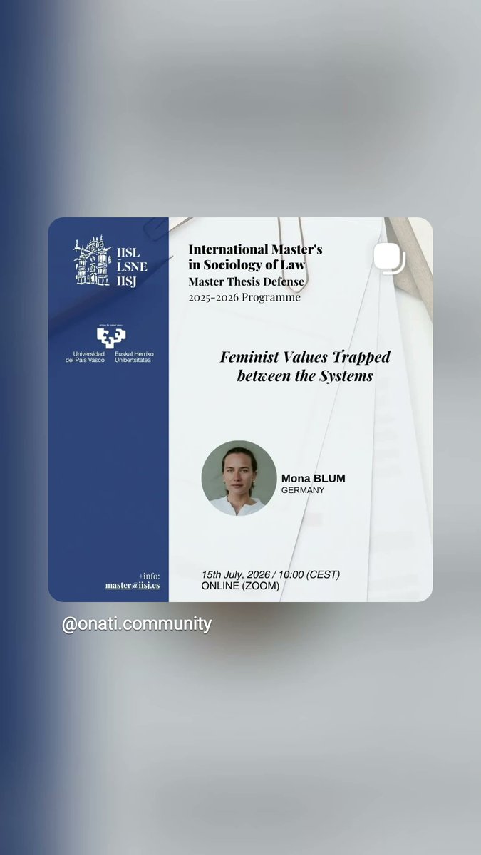 onaticommunity's tweet photo. 37 editions. One global community. As one cohort prepares to defend theses, another is getting ready to arrive in Oñati.From around the world, creating an exceptional environment for academic excellence, international exchange,personal growth.
#InternationalMasterinSociologyofLaw https://t.co/JOKhkkpWw4