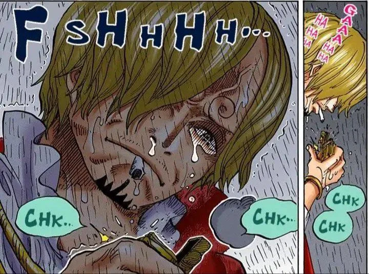 writingpanini's tweet photo. #OnePiece #OnePiece1187 #opspoilers

Gaban says Sanji has the potential to become a King, but he's held back by his dangerous self-deprecation.

Since childhood, Sanji has always seen himself as a burden, even being willing to sacrifice himself in Whole Cake Island. https://t.co/YediZv7V2h