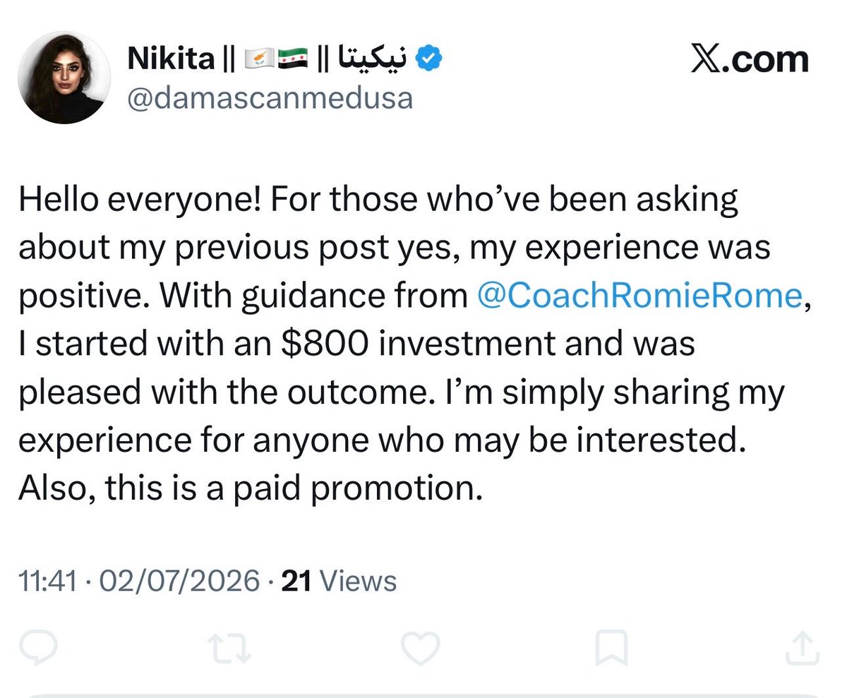 nikitatks's tweet photo. Hopefully he’ll figure out that people who follow a niche account specifically for updates on Syria/MENA + Ukrainian affairs, aren’t the same types rushing to invest in Crypto…

but alas, until then, I guess more 10/10 quality content like this awaits. https://t.co/PqfvJ9tWOr