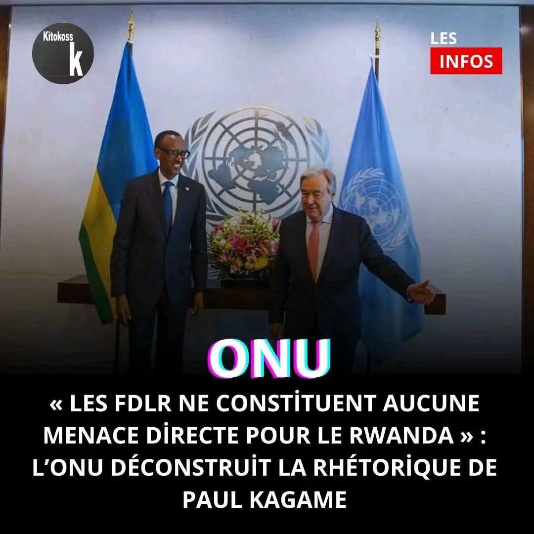 DieudonneNkon96's tweet photo. @MartinFayulu ENFIN la rhétorique de Paul Kagame déconstruit par L'ONU.

Comme les diplomates congolais l'ont toujours rappelé au conseil de l'ONU, les FDLR sont dans les zones occupées par l'armée Rwandaise et les terroristes du M23, jamais ils ne peuvent constituer une menace pour le Rwanda. https://t.co/8UdyljTzrJ