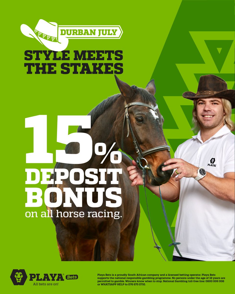 Playabets's tweet photo. 🐎 The only thing running harder than the horses? Your balance.
Load up and get a 15% deposit bonus on all horse racing this July.

👉 Link in bio.

#PlayaBets #horseracing https://t.co/cEvE1Rydis