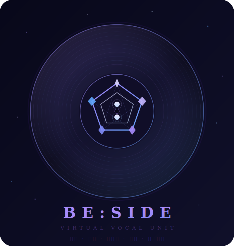 BESIDE_Vtuber's tweet photo. 🎼 [BE:SIDE]

치지직 버츄얼 보이 그룹 '비사이드'의 공식 X 계정입니다.

앞으로 많은 관심 부탁드립니다. https://t.co/xiw4C5JpFG
