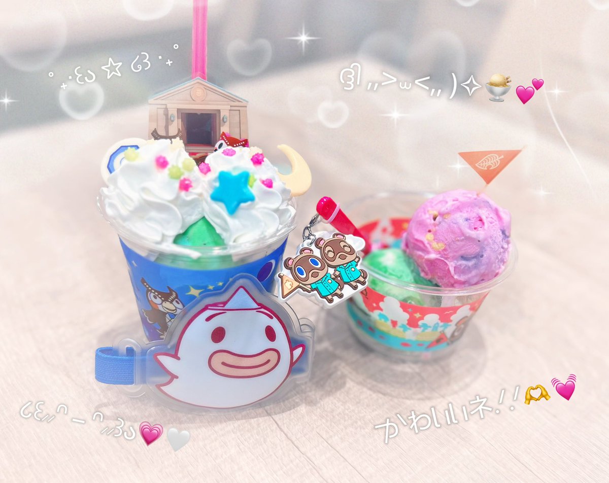 Limoonkity's tweet photo. どうぶつの森コラボ食べたよ❕（⸝⸝>  ̫ <⸝⸝）و
美味しくてかわいくてサイコ～だった💗 https://t.co/hyFhlcWqSf