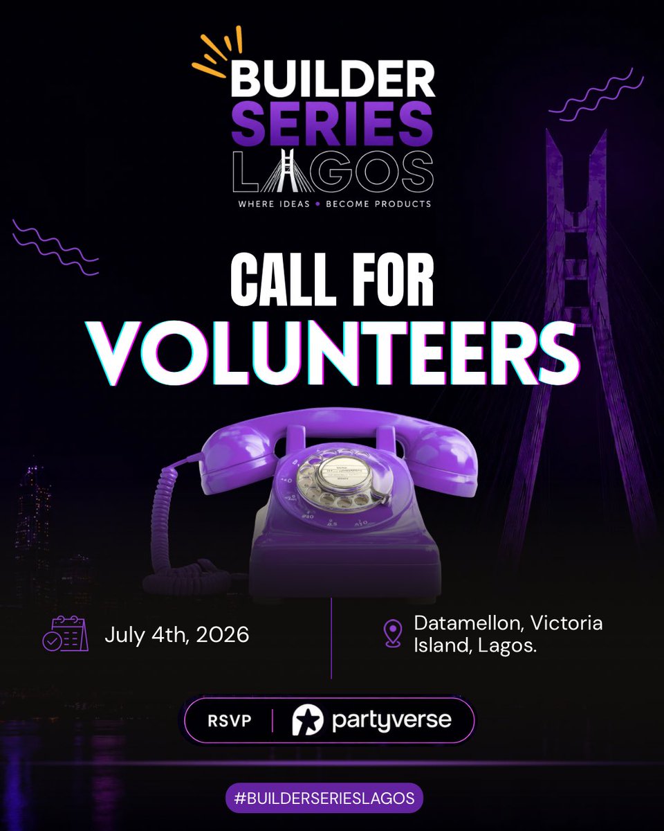 BuilderseriesLA's tweet photo. The call is in!

We’re looking for passionate volunteers to help make Builder Series an incredible experience. Gain hands-on experience and be part of something impactful.

📅 July 4, 2026
📍 Datamellon, VI

👉 Click the link in our bio to register.

#BuilderSeries #Volunteers https://t.co/T4rUGHlpif