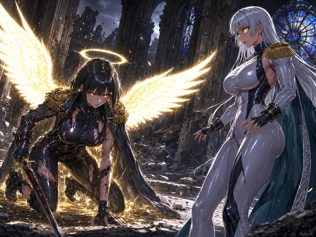 Tak_Fantasy's tweet photo. The Godly Awakening: A Desperate Turnabout.
オフェリアの圧倒的な力に倒された色輪騎士団アイラ。 しかし、絶望の淵から“覚醒”する。
#AIart #AnimeArt #PrincessGreatMelee #AIイラスト #プリグレ #ファンタジー https://t.co/3rWyVohgZp
