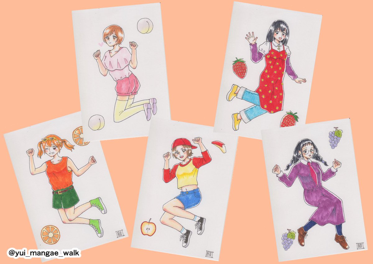 yui_mangae_walk's tweet photo. @cafeatelier2017 
#FRUITSBOX
こちらの企画展に参加します✨
フルーツからイメージした女の子達のキャラクターのコピック原画 を展示販売します✨
よろしくお願いします✨ https://t.co/xhmyD2EZJ6
