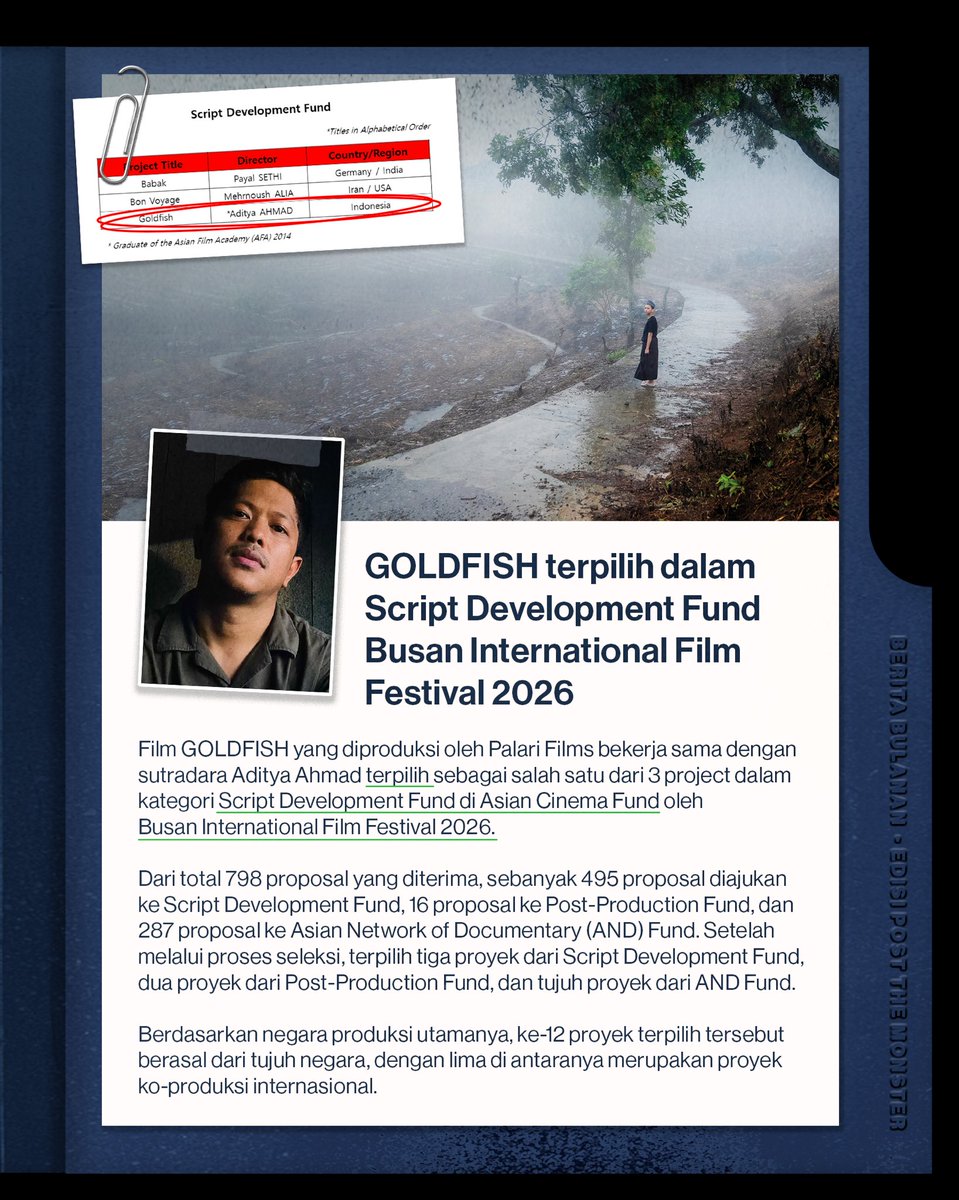 PalariFilms's tweet photo. Berita bulanan kembali lagi dengan berbagai update dari Palari Films! (2/2)
Penasaran apa aja yang terjadi selama sebulan kebelakang? Swipe ke kanan untuk melihat rangkuman terbaru kami.
#PalariFilms
#30ThBIFAN
#The4thDANAFF
#ACF https://t.co/ndA8raExDl