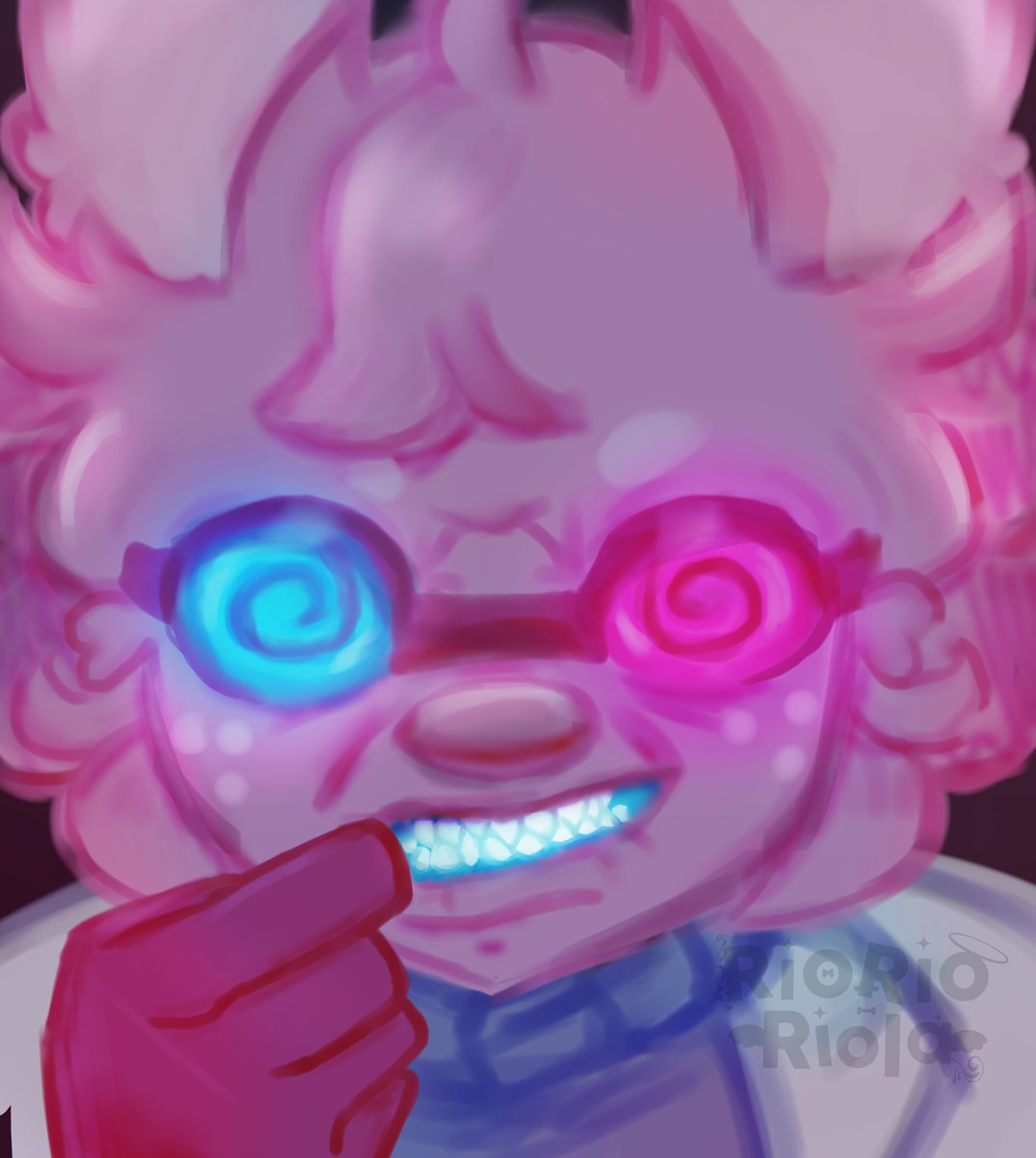 riorioriola's tweet photo. My FIRST attack ever in this year's ArtFight! 😈

This may have been an attack against a fellow Comedy member BUT who CAREs!!!?? 
This was for @MMudbell 

#artfight 🧡🎭 https://t.co/1Hk8Sujb29